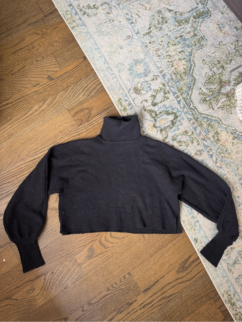 Urban Outfitters Black Cropped Turtleneck Sweater